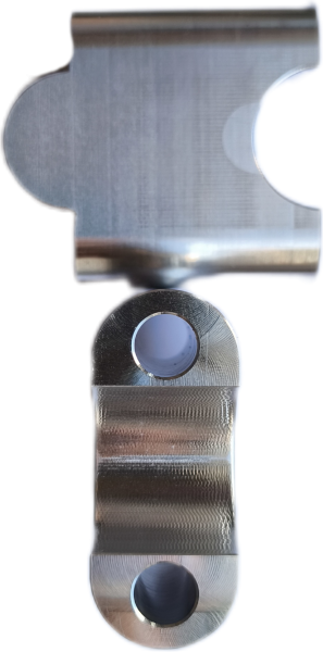 Handlebar clamp with rise 7/8 22mm for Yamaha Raptor 250 - 700ccm