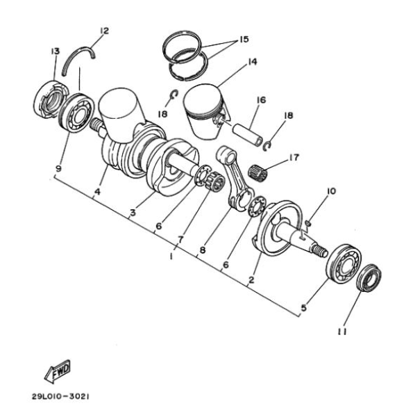2_Kurbelwelle & Kolben - BANSHEE - YFZ350 - 2003 - Yamaha